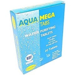 Clean Tabs Aqua Mega Tabs Water Purifying Tablets Pack of 20 225L